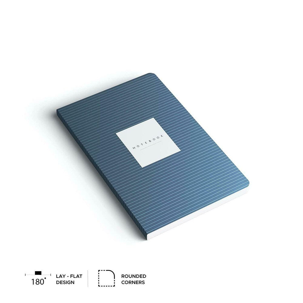 Factor Notes 100 GSM A5 Notebook - Plain 144 Pages (Blue Band) Factor Notes